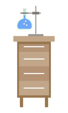 Laboratory Flask with Substance  Illustration