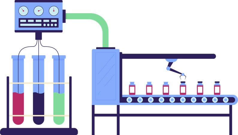 Laboratory for vaccine production Illustration