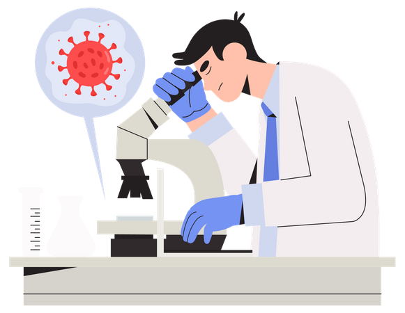 Laboratory test research in clinic or hospital Illustration
