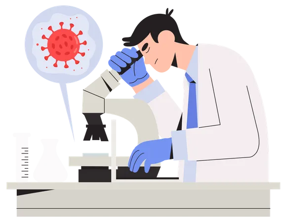 Laboratory test research in clinic or hospital  Illustration