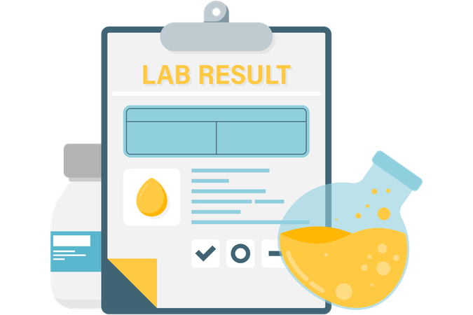 Laboratory test results report  Illustration