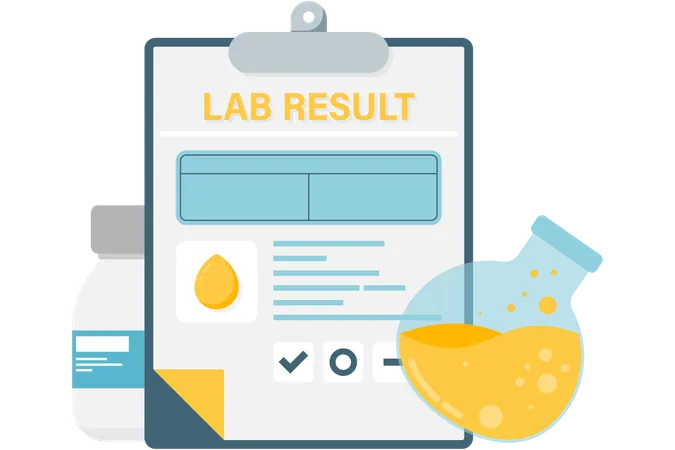 Laboratory test results report  Illustration