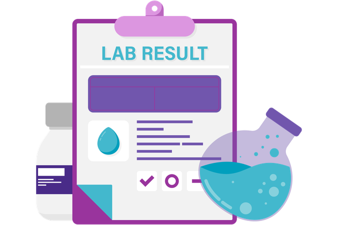 Laboratory test results report  Illustration