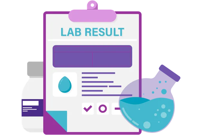 Laboratory test results report  Illustration