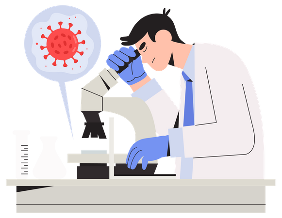 Labortestforschung in Klinik oder Krankenhaus  Illustration