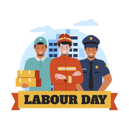Labour Day Illustration Concept Flat Vector Illustration Isolated On White Background Illustration