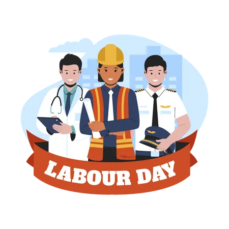 Labour Day Illustration Concept Flat Vector Illustration Isolated On White Background Illustration