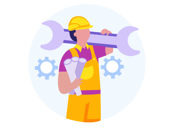 Labour holding screw  Illustration