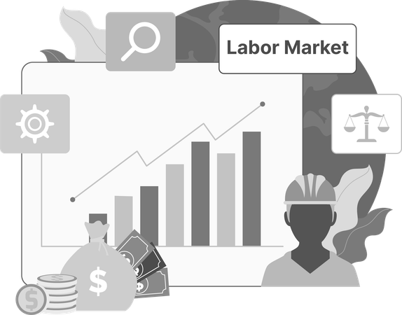 Labour Market Chart  Illustration
