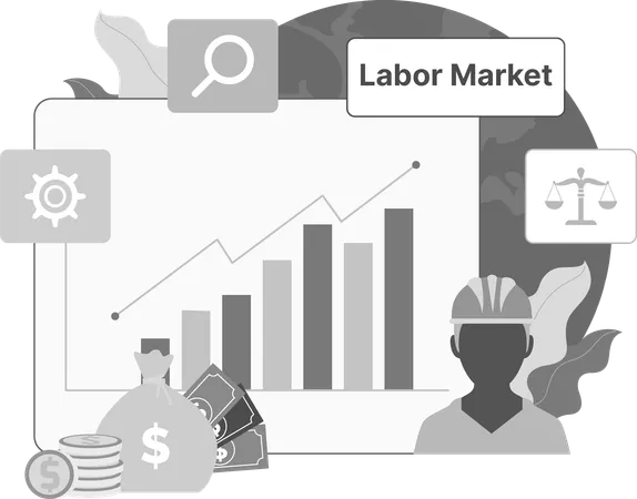 Labour Market Chart  Illustration