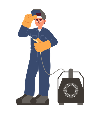 Labour welder  Illustration