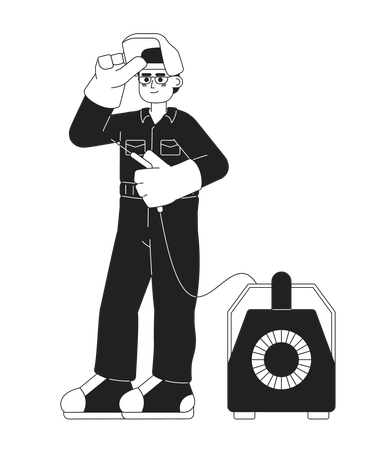 Labour welder  Illustration