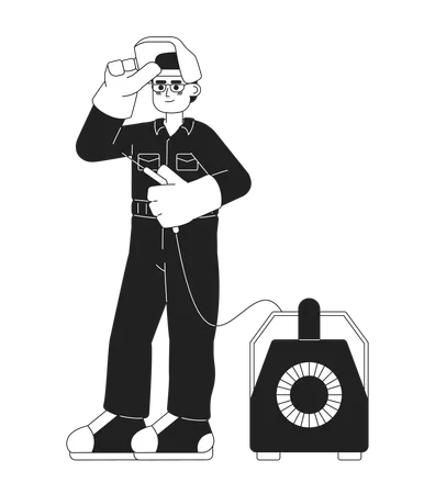 Labour welder  Illustration