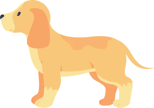 Labrador Retriever Puppy Adoption Semi Flat Color Vector Character Full Body Animal On White Bring Pet Into Family Isolated Modern Cartoon Style Illustration For Graphic Design And Animation Illustration