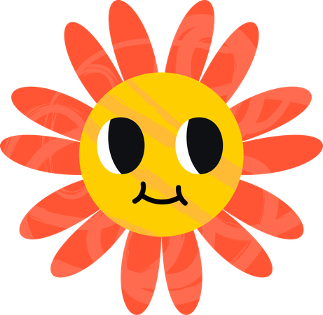 Lächeln-Blumen-Emoji  Illustration