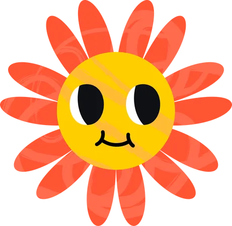 Lächeln-Blumen-Emoji  Illustration