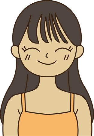 Lächelnde junge Frau  Illustration