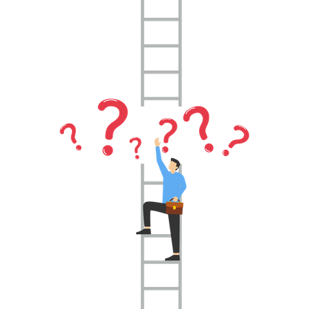 Lack of a ladder makes it impossible to climb  Illustration