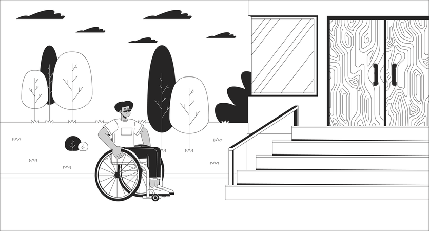 Lack of accessibility for disabled  Illustration