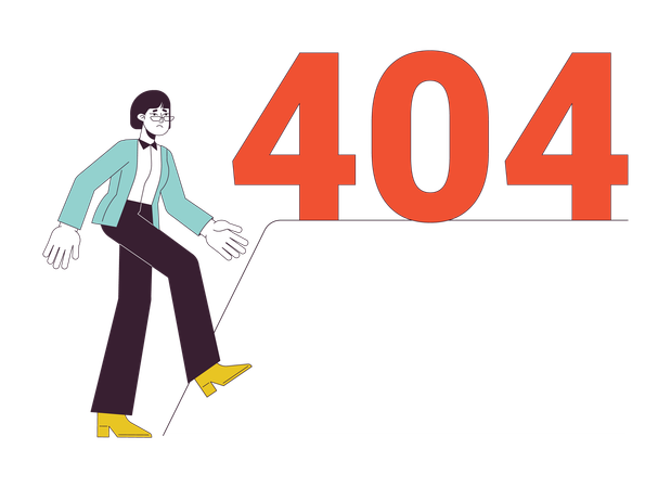 Lack of support in workplace error 404 flash message  Illustration