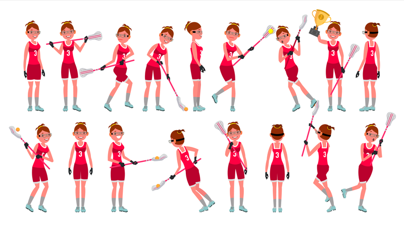 Lacrosse Girl  Illustration