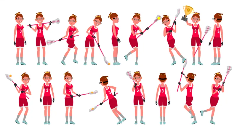 Lacrosse Girl  Illustration