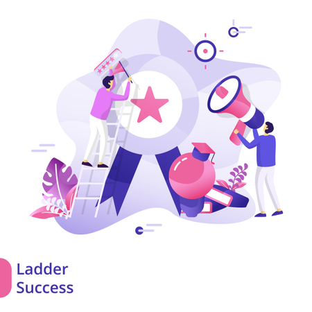 Ladder Success  Illustration