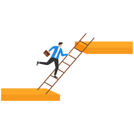 Ladder to higher level path  Illustration
