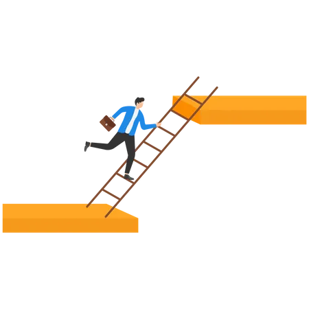 Ladder to higher level path  Illustration