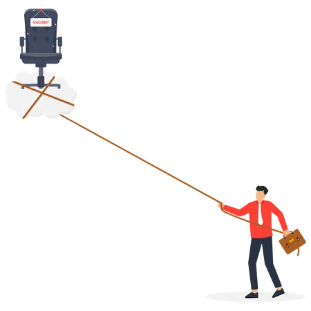 Ladder To Work Success  Illustration