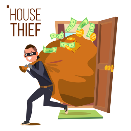 Ladrão de casa  Ilustração