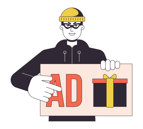 Ladrón con gorra  Ilustración