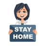 stay home board illustrations free