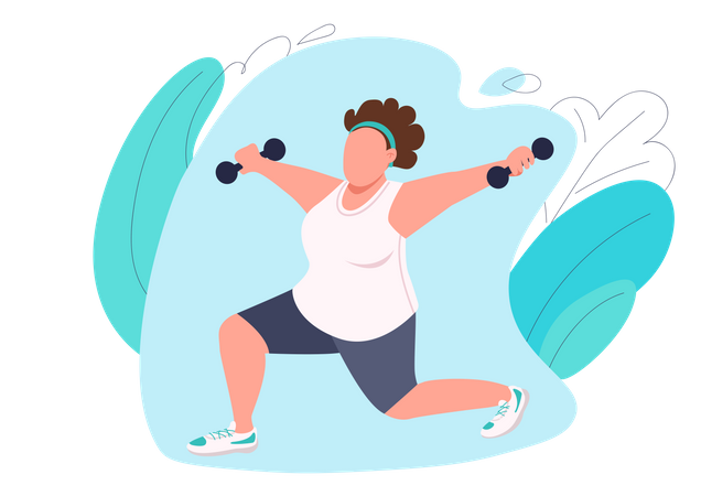 Lady Doing Pilates  Illustration