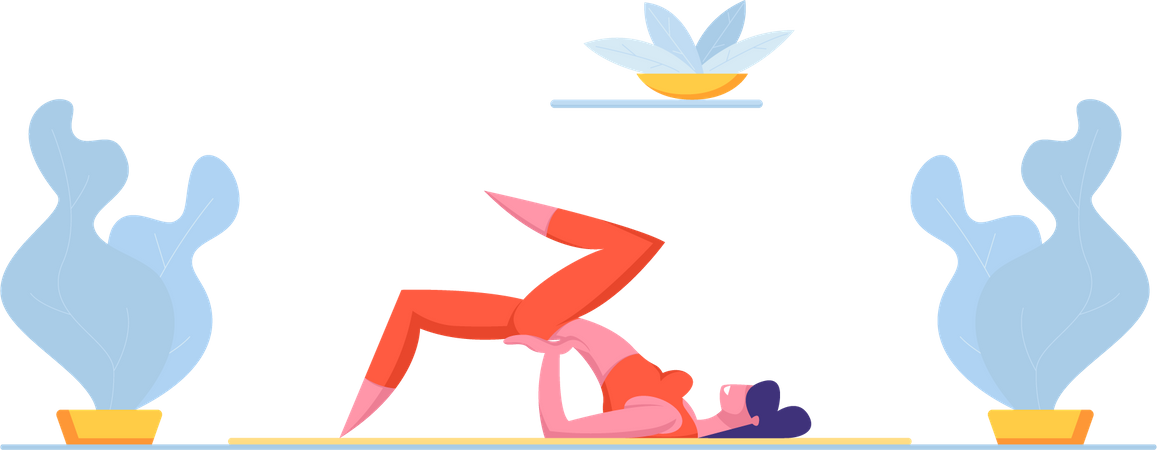 Lady doing yoga Illustration