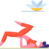illustrations for lady doing yoga