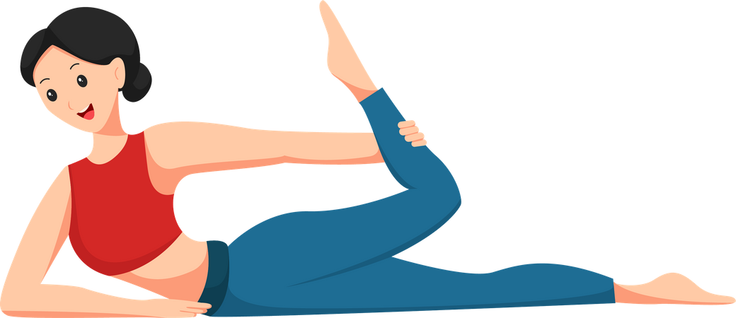 Lady Doing Yoga  Illustration