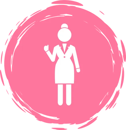 Business Woman White Silhouette Lady Dressed Formal Suit Full Length Isolated On White Background Female Raised Her Hand Makes A Welcome Gesture Holding Thumb Up Consent Sign Good Job Well Done Illustration
