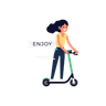 rental electric scooter illustration svg