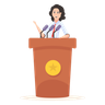 giving speech illustration