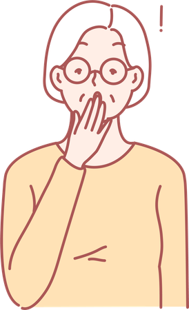 Lady is surprised  Illustration