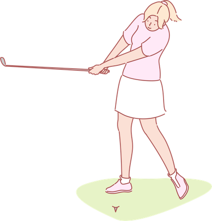 Lady playing wolf game  Illustration