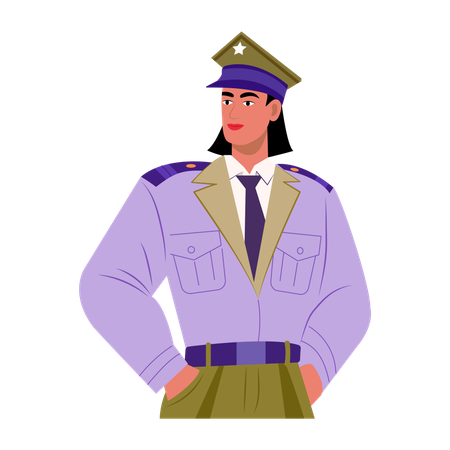 Lady police  Illustration