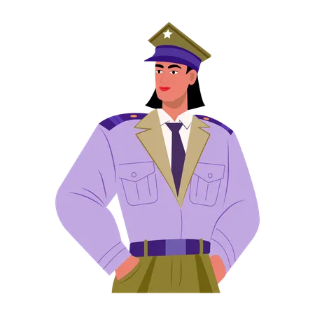 Lady police  Illustration
