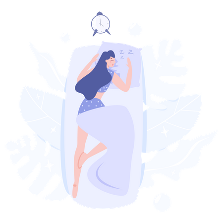 Lady Sleeping Illustration