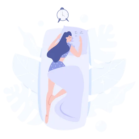 Lady Sleeping  Illustration