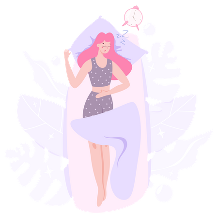 Lady Sleeping  Illustration