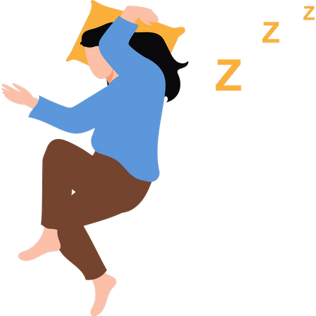 Lady sleeping well  Illustration