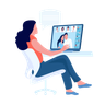 free video call meeting illustrations