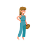 lady with purse illustration